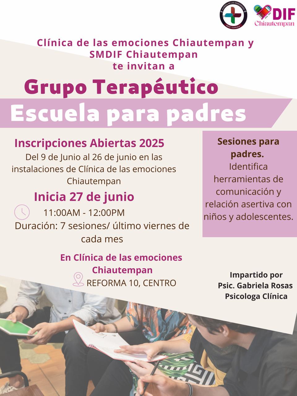 Clínica de las Emociones de Chiautempan ofrece talleres para padres, adultos mayores y jóvenes